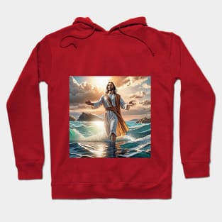 Jesus On Water Hoodie